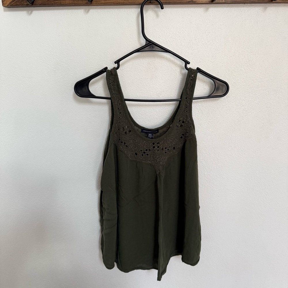 American Eagle Outfitters Olive Tank Top